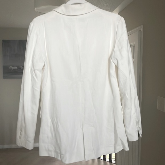 Zara linen blend double breasted blazer S - Picture 7 of 9